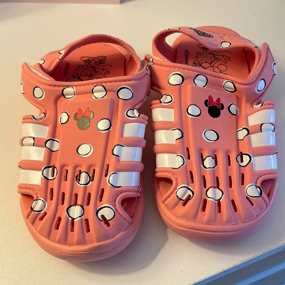 Adidas Minnie Mouse Water Sandals- New without box- never wore.